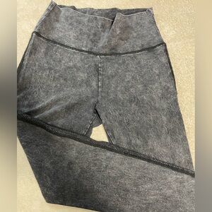 Aerie Leggings - High Rise Acid Gray with lace trim